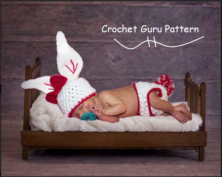 Crochet Bunny Baby Photo Prop