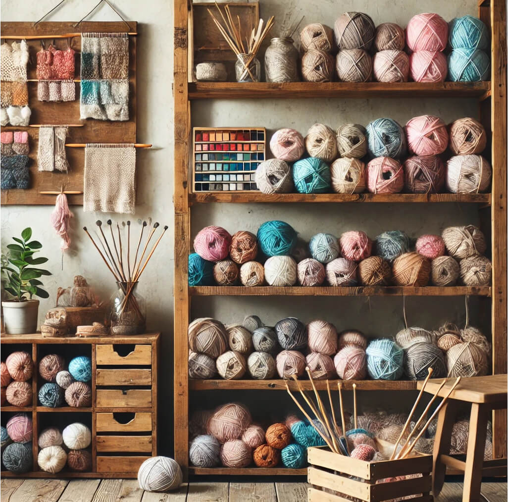 yarn-on-shelves
